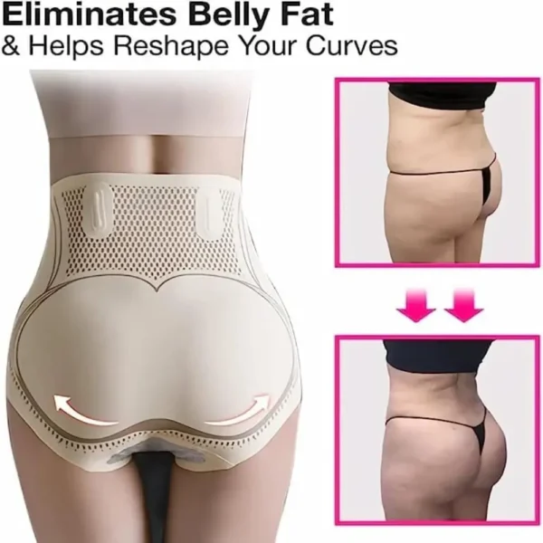 Ice Silk Ion Fiber Repair Shaping Shorts: modelador de cintura alta, controle de barriga, efeito Butt Lifting e design confortável para esculpir e modelar seu corpo - Image 4